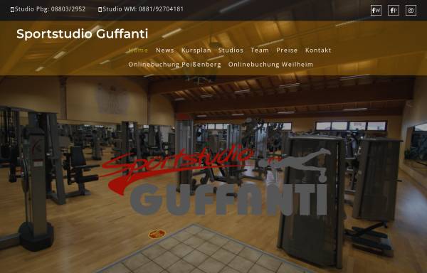 Vorschau von www.sportstudio-guffanti.de, Sportstudio Peissenberg Krafttraining und Fitness