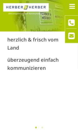 Vorschau der mobilen Webseite herber-herber.de, Herber und Herber Werbeagentur