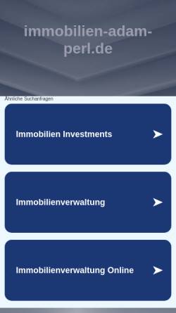 Vorschau der mobilen Webseite www.immobilien-adam-perl.de, Adam Immobilien GbR