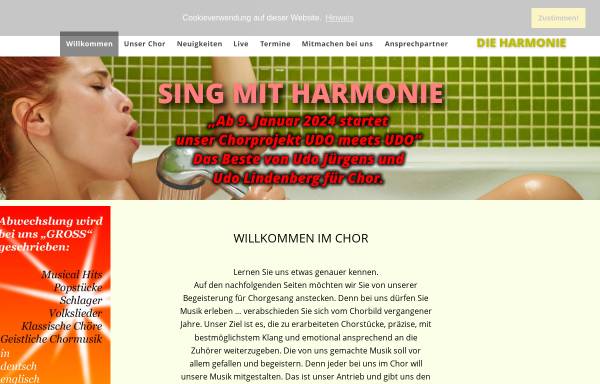 Vorschau von www.harmonie-gambach.de, Gemischter Chor Harmonie Gambach 1859