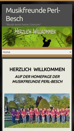 Vorschau der mobilen Webseite www.mv-perl.de, Musikfreunde Perl/Besch