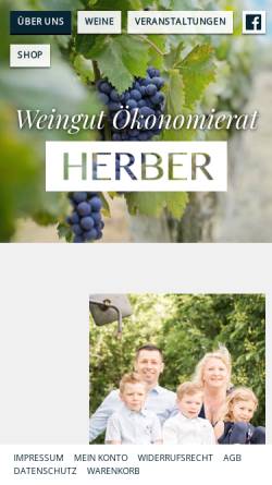 Vorschau der mobilen Webseite www.weingut-herber.de, Weingut Helmut Herber