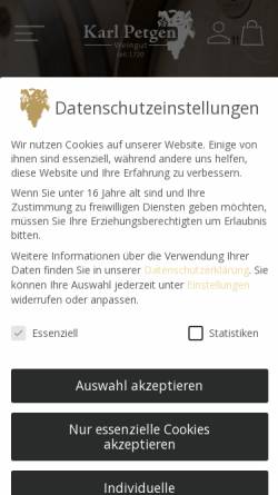 Vorschau der mobilen Webseite karl-petgen.de, Weingut Karl Petgen