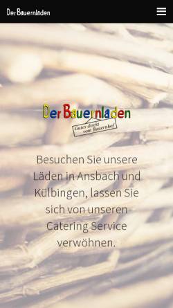 Vorschau der mobilen Webseite www.bauernladen.com, Der Bauernladen Gebrüder Schneider GbR