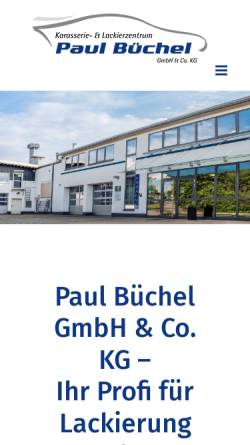 Vorschau der mobilen Webseite www.buechel-karosseriebau.de, Paul Büchel KG