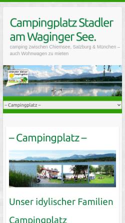 Vorschau der mobilen Webseite www.camping-stadler.de, Camping Stadler