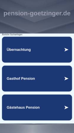 Vorschau der mobilen Webseite www.pension-goetzinger.de, Pension Götzinger