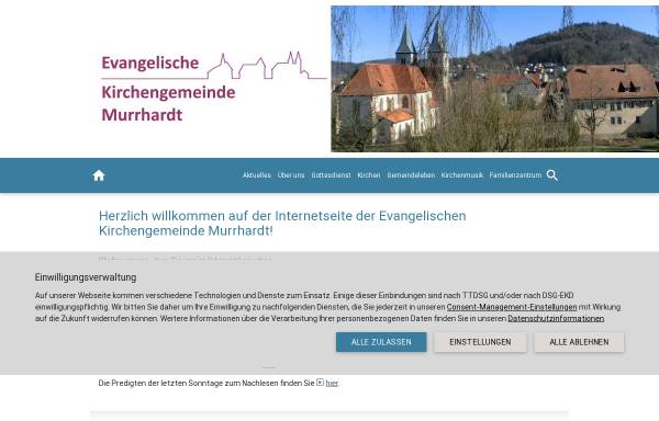 Vorschau von www.evangelisch-in-murrhardt.de, Evangelische Kirchengemeinde Murrhardt