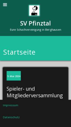 Vorschau der mobilen Webseite www.sv-pfinztal.de, Schachvereinigung Pfinztal