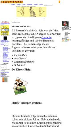 Vorschau der mobilen Webseite www.raeubertochter.net, Zwinger von der Räubertochter