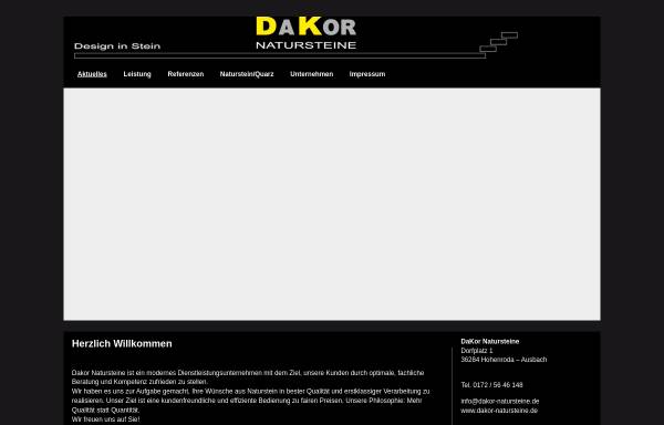 Vorschau von www.dakor-natursteine.de, Dakor Naturstein GmbH