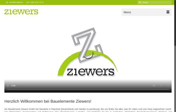 Vorschau von www.ziewers.de, Ziewers Glasbausysteme & Insektenschutz