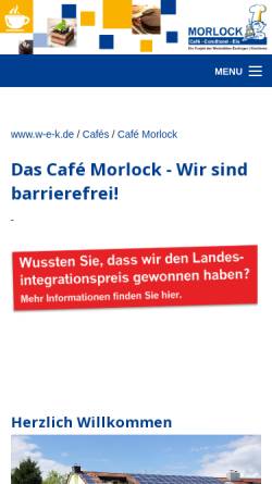 Vorschau der mobilen Webseite www.cafe-morlock.de, Café Morlock