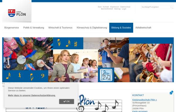 Vorschau von www.kms-ploen.de, Kreismusikschule Plön