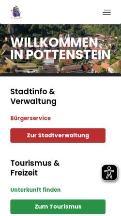 Vorschau der mobilen Webseite www.pottenstein.de, Pottenstein