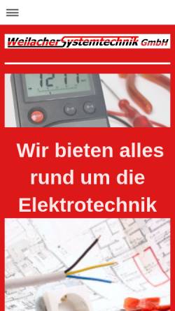 Vorschau der mobilen Webseite www.weilacher-systemtechnik.de, Weilacher Systemtechnik