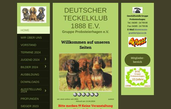 Vorschau von www.teckelklub-probstei.de, Gruppe Probsteierhagen