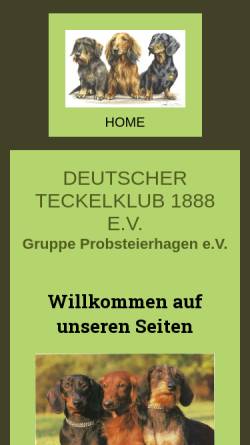 Vorschau der mobilen Webseite www.teckelklub-probstei.de, Gruppe Probsteierhagen