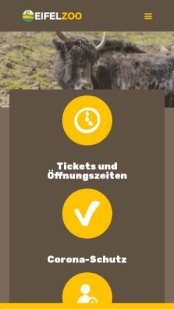 Vorschau der mobilen Webseite www.eifel-zoo.de, Eifel-Zoo