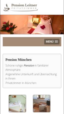 Vorschau der mobilen Webseite www.muenchen-pension.com, Privatzimmer Marianne Leitner