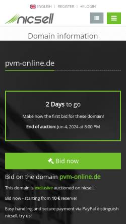 Vorschau der mobilen Webseite www.pvm-online.de, PVM Druckgussmaschinen GmbH