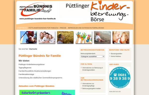 Vorschau von www.puettlinger-buendnis-fuer-familie.de, Bündnis für Familie