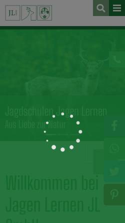 Vorschau der mobilen Webseite www.jagen-lernen.de, JL Jagen Lernen GmbH Jagdschulen Linslerhof