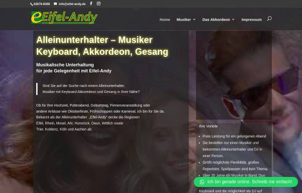 Vorschau von www.eifel-andy.de, Alleinunterhalter Eifel-Andy