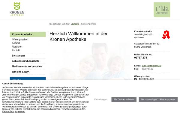Vorschau von www.apotheke-undenheim.de, Kronen-Apotheke
