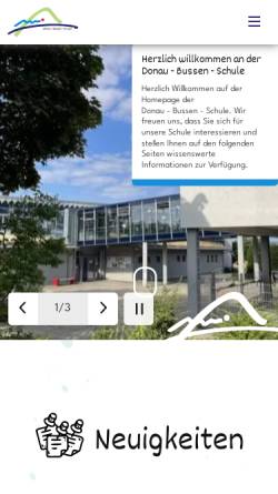 Vorschau der mobilen Webseite www.donau-bussen-schule.de, Donau-Bussen-Schule Unlingen
