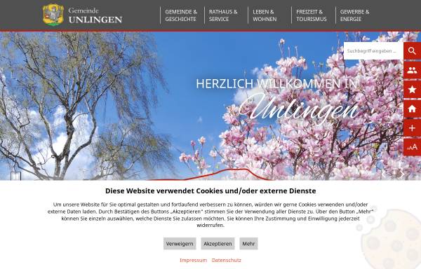 Vorschau von www.unlingen.de, Unlingen