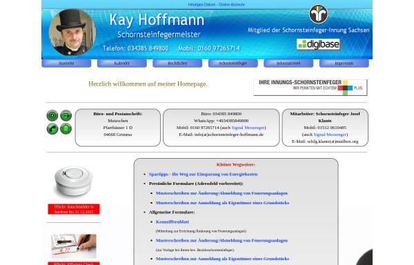 Vorschau von www.schornsteinfeger-hoffmann.de, Schornsteinfeger Hoffmann