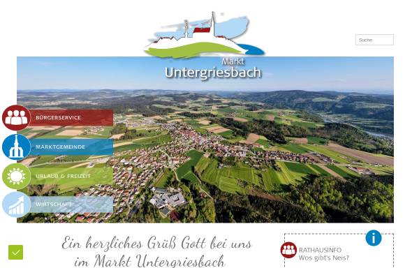 Vorschau von www.untergriesbach.de, Markt Untergriesbach