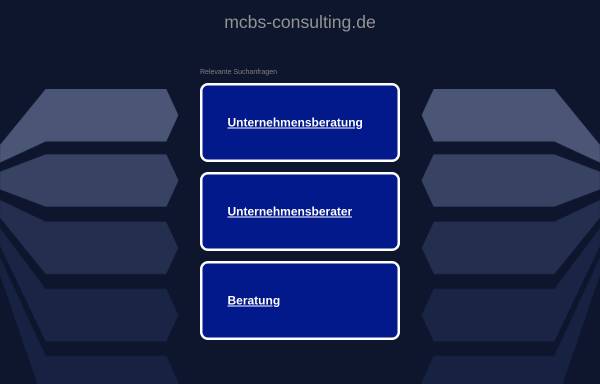 Vorschau von www.mcbs-consulting.de, mcbs IT-Consulting
