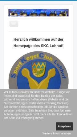 Vorschau der mobilen Webseite www.skc-lohhof.de, Sportkegelclub Lohhof