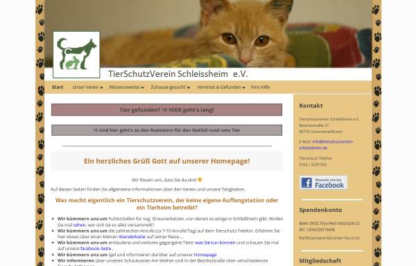 Vorschau von www.tierschutzverein-schleissheim.de, Tiere in Not - Schleissheim e.V.