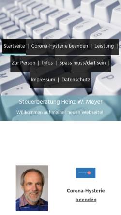Vorschau der mobilen Webseite www.h-w-meyer-steuerberater.de, Heinz W. Meyer Steuerberatung