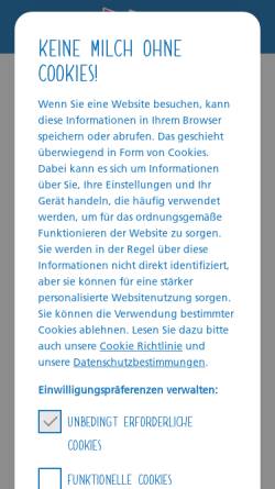 Vorschau der mobilen Webseite www.hansamilch.de, Hanse Milch AG