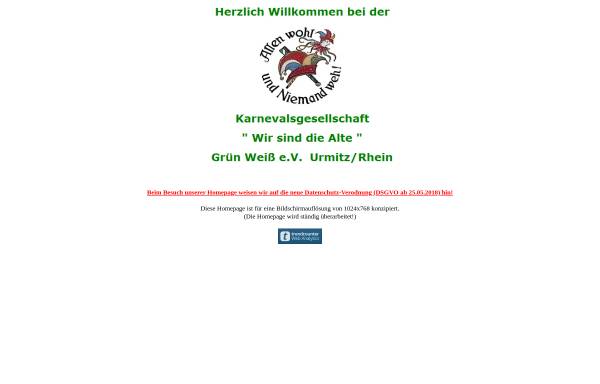 Vorschau von www.kg-urmitz.de, Karnevalsgesellschaft Grün-Weiß e.V.