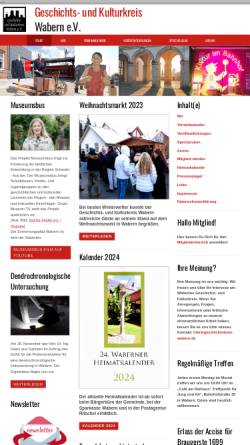 Vorschau der mobilen Webseite www.geschichtskreis-wabern.de, Geschichtskreis Wabern e.V.