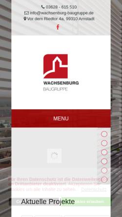 Vorschau der mobilen Webseite www.wachsenburghaus.de, Wachsenburg-Massiv-Haus AG