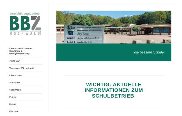 Vorschau von www.bbz-hochwald.de, BBZ Berufsbildungszentrum Hochwald