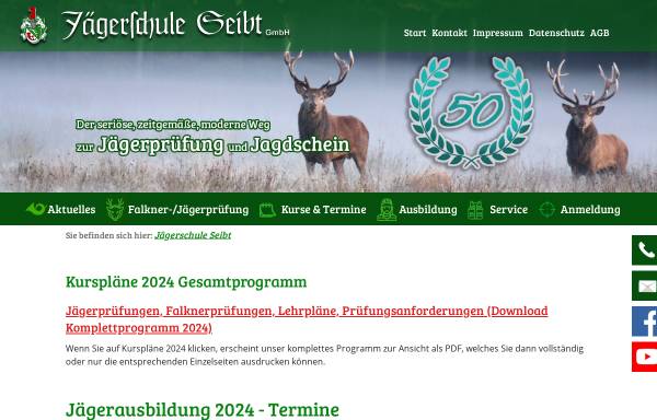 Vorschau von www.jagdschule-seibt.de, Jagdschule Seibt
