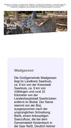 Vorschau der mobilen Webseite grossgemeinde-wadgassen.de, Großgemeinde Wadgassen