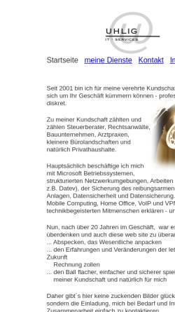 Vorschau der mobilen Webseite www.uhlig-networks.de, Uhlig-networks
