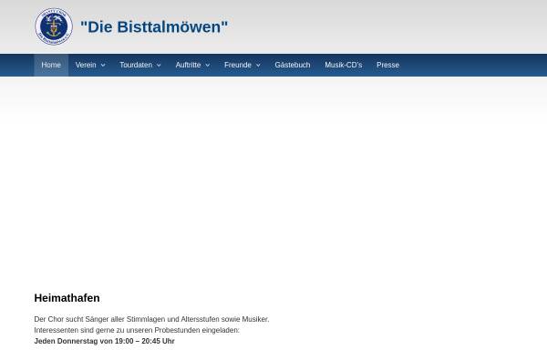 Vorschau von bisttalmoewen.de, Shanty-Chor Differten Die Bisttalmöwen e.V.