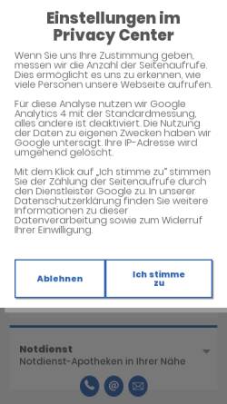 Vorschau der mobilen Webseite www.wiedapotheke-app.de, Wied-Apotheke