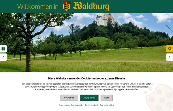 Vorschau von www.gemeinde-waldburg.de, Waldburg
