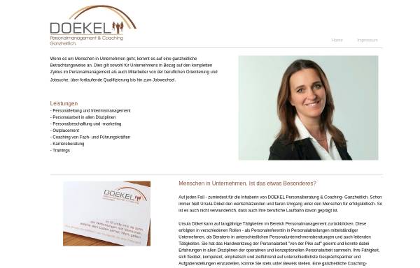 Vorschau von www.doekel.net, Ganzheitliche Personalberatung und Coaching, Ursula Dökel