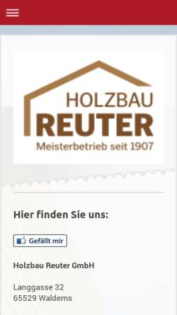Vorschau der mobilen Webseite www.holzbau-reuter.com, Holzbau Reuter